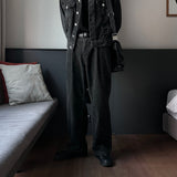 LMN Piggy Daying Corduroy Semi-Wide Pants (3 colors)
