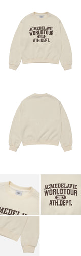 24FW OLD SCHOOL CRACK PRINTING CROP NAPPING ZURRY SWEATSHIRTS IVORY