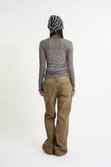Bailey rib cotton wide pants
