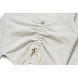 LILY SHIRRING STRING TOP_OATMEL