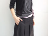 Fringe Button Wrap Skirt