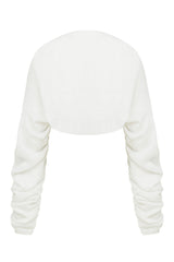  Shirring warmer bolero (white)