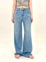  2ND REORDER BUKAY EMBROIDERY SLIM WIDE DENIM PANTS code 25102