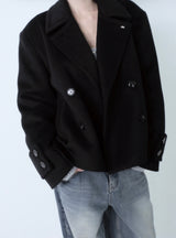 PJ Pea Coat In Black