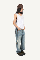 Blue Ocean Straight Denim Pants