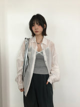 V-cut lace sleeveless (4color)