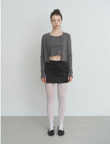 Silky Skirt Pants [black]