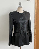 Arc Round Leather Jacket