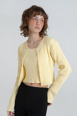 Ribbed half knit_yellow
