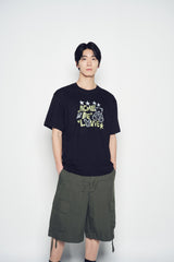25SS UNIVERSE DRAWING SHORT SLEEVE T-SHIRT BLACK