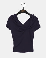 アコニリボンオフショルダークロップTシャツ