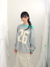 Numbering loose sweatshirt