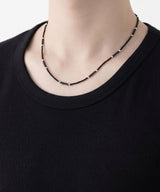 Men’s black beaded necklace_CLEF GROOVE LINK NEC