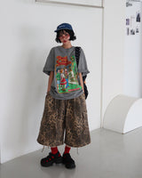 [UNISEX] レオパードカーゴバミューダパンツ