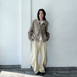Double Pocket Metal Button  Jacket