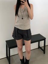 Teagan Roll-up Elastic-Waist Shorts