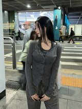 Mix-match layered cardigan set