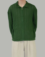 Cass see-through knit zip-up