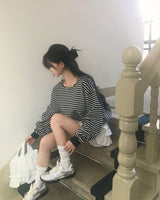 [MADE] Darling, striped one shoulder trainer