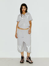 NY アップリケSSフードジップアップ GREY
