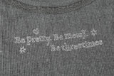 Be messy tank top - charcoal 