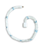 Fuzzy cable_Ribbon_White (Sky blue)