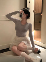[BELLIDE MADE] スリムフィット, ツートーンレイヤードTシャツ