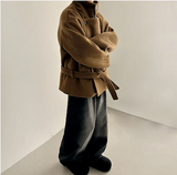 Pony Thick Belt Double High Neck Coat