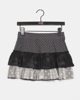 Coren Camo Dot Tiered Mini Skirt