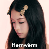 Gold and silver 結び目ヘアクリップ