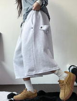 スナップオーバーベーシックバミューダパンツ 🩵💕🧸🤎8COLOR