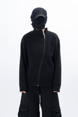 Lilia Curve Golji Knit Zip-Up