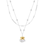 13DE MARZO Bear Planet Zircon Necklace