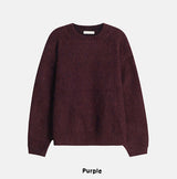 [wool 10%] ハガブルツートーンミックスモヘアニット