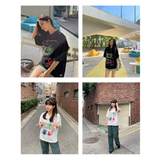'4 SENSE' オーバーサイズTシャツ_BLACK
