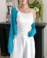 Cheek Flower Layered Sleeveless