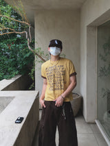 パイクド カラーリング ロールアップ ショートスリーブ Tシャツ 5C