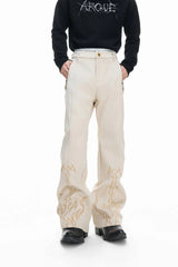 Thorn Totem Embroidered Pants