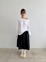 wrap skirt + pleats pants