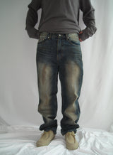 Vintage Oil Denim Washing Pants