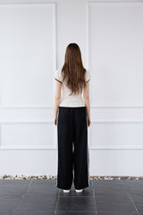 DOTTY RIBBON SHIRRING T-SHIRT