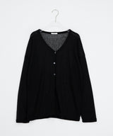 Fine Summer Linen V-Neck Loose-Fit Cardigan