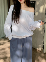 [SHOPPERMADE] Avorite ソフトワンショルダースウェットシャツ (3color)