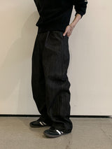 スリーブワンタックファブリックデニム