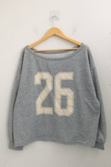 Numbering loose sweatshirt