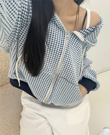 ワッフルパターンフードジップアップ / 2WAY🧇 - 2 COLORS