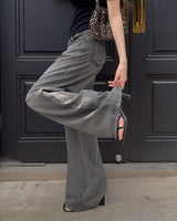 Yield linen denim pants