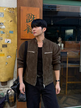 Owen knitwear suede jacket
