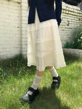 Reba Flare Tiered Midi Skirt