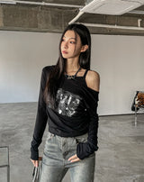 Grayish Washing Bootcut Denim Pants